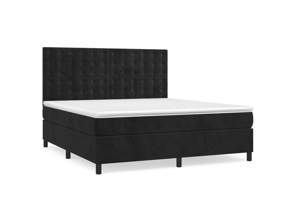 Homelumiere bed base with black velvet mattress 180x200