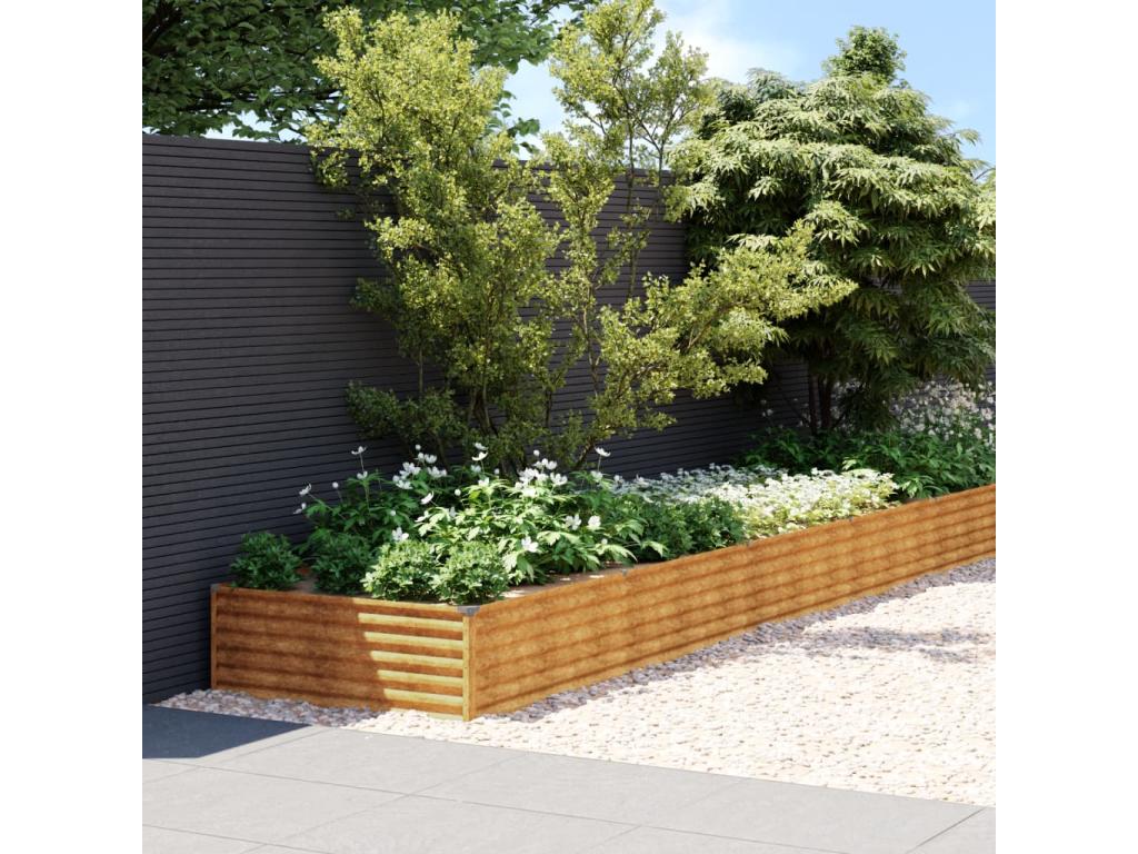 Raised garden bed 770x100x36 cm corten steel