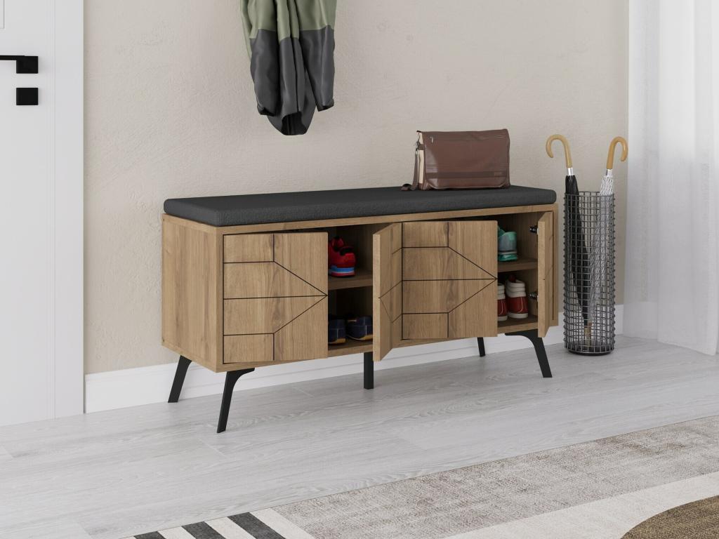 4-Door Shoe Storage Cabinet, 55 cm High - Homelumiere