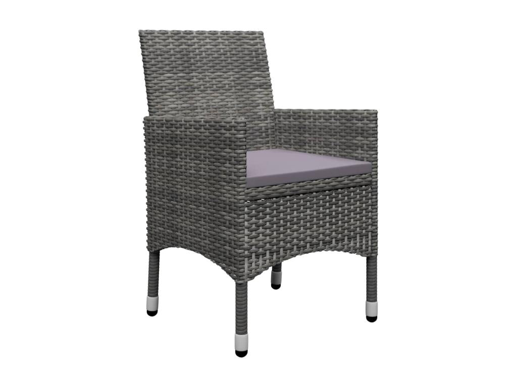 7-piece garden dining set, grey