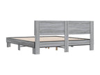 Homelumiere grey bed frame 200x200 engineered wood and metal