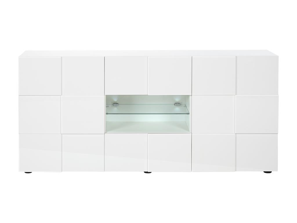 Homelumiere Buffet - LEDs - 2 Doors / 2 Drawers - White Lacquered