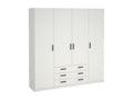Large Homelumiere Wardrobe Bedroom Furniture Walk-in Closet Clothes Closet 196x50 h200 cm White