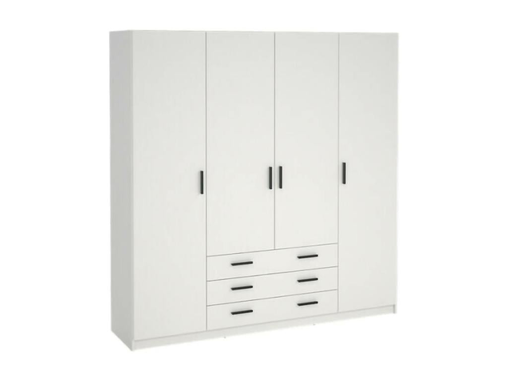 Large Homelumiere Wardrobe Bedroom Furniture Walk-in Closet Clothes Closet 196x50 h200 cm White