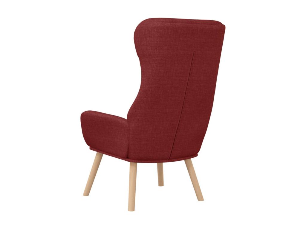Burgundy Red Fabric Reclining Chair