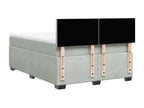 Homelumiere bed base and mattress, light grey, 140x200cm, velvet