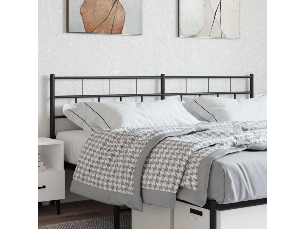 Black metal headboard 193cm 60320FNII