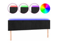 Black LED Headboard 160x5x78/88 cm Velvet