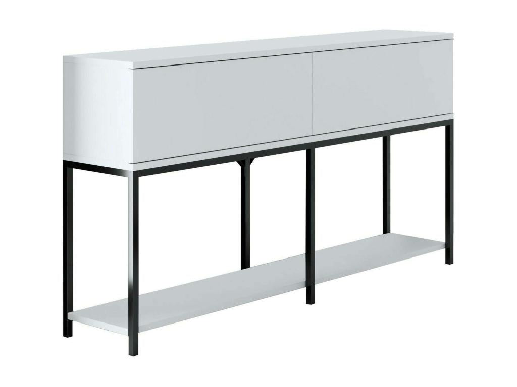 Homelumiere Sideboard, Living Room Buffet, Kitchen Pantry, 150x30x80 cm, White and Black
