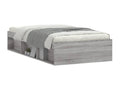 Artanzy bed frame without mattress, grey, 100x200 cm, 88407EDHP