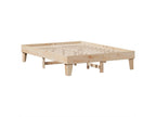 Bed frame without mattress 150x200 cm solid pine wood
