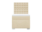 Homelumiere bed base with cream mattress 90x200 cm fabric