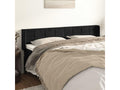 Headboard with wings, black, 163x16x78/88 cm, velvet, 47348NPZX