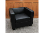 Living room 3-1-1 sofa set / Homelumiere - black faux leather