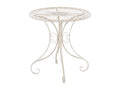Garden side table - round 70 cm - Metal - Antique cream - Homelumiere