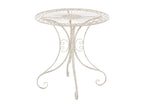 Garden side table - round 70 cm - Metal - Antique cream - Homelumiere