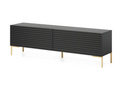 TV stand - 140 cm - black slats - Homelumiere