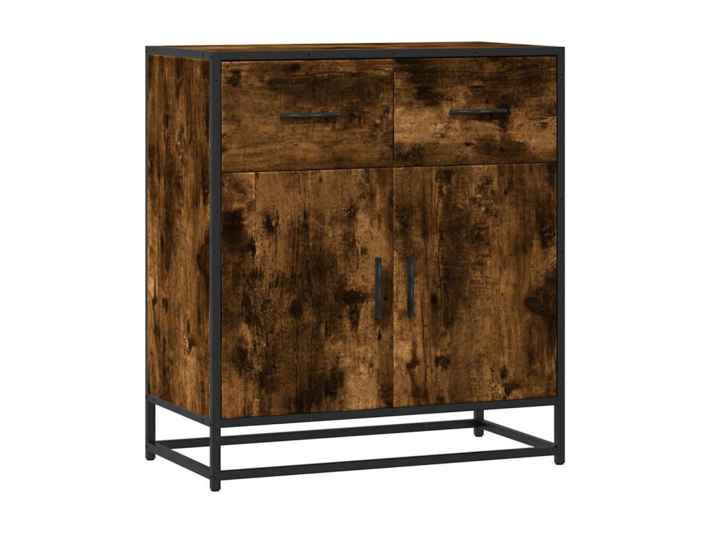 Smoked oak sideboard, 68x35x76 cm, engineered wood