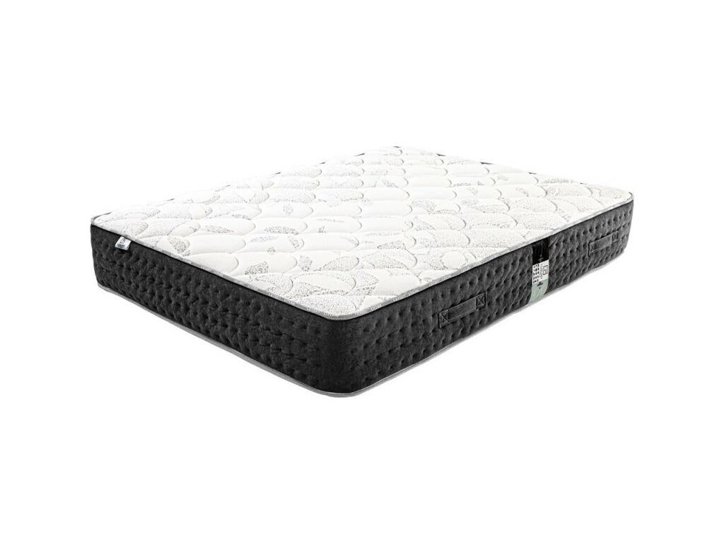 Homelumiere 27cm Firm Pocket Spring Mattress Set (Summer/Winter Sides), Beige Slatted Base (20cm Thick), Pillow, Duvet (160x200cm)