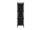 4-tier bookcase, black, 76x32x123 cm, engineered wood
