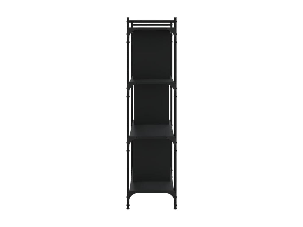4-tier bookcase, black, 76x32x123 cm, engineered wood