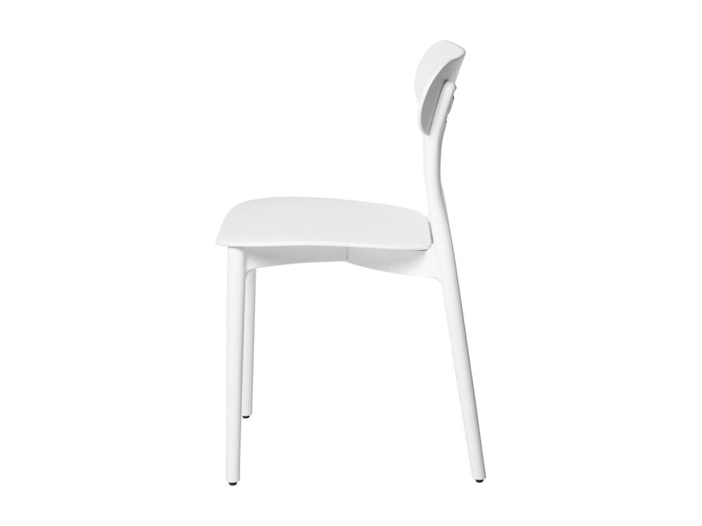 Delimoa modern design chair in polypropylene – Ideal for the kitchen – White 46263XCMO