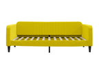 Daybed with yellow 100x200 cm velvet mattress
