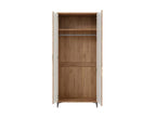 2-Door Wardrobe, Honey Oak/White - Homelumiere - W 85 x D 56 x H 197 cm