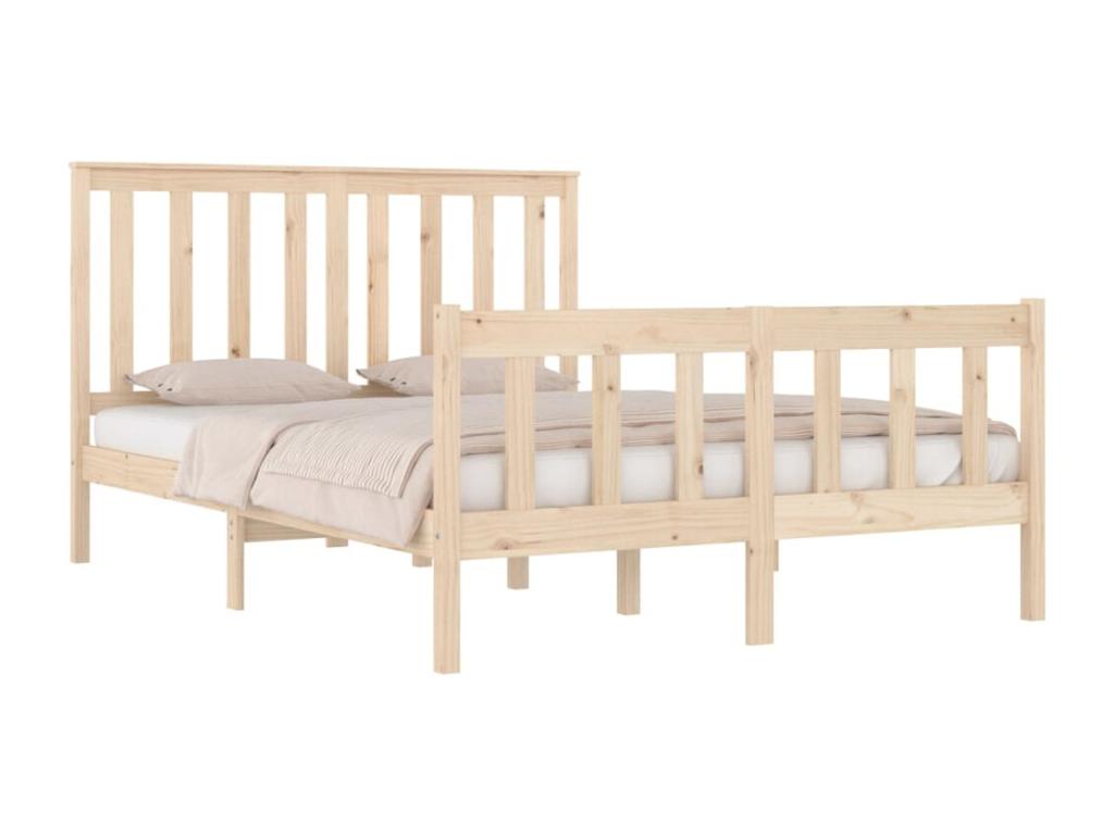 Solid pine wood bed frame 120x190 cm Small Double