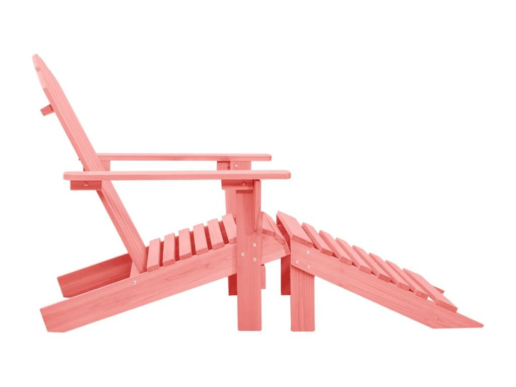 Homelumiere garden chair with solid pink fir wood ottoman