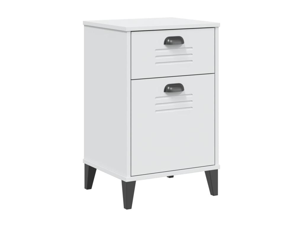 Homelumiere bedside table, white, solid pine wood