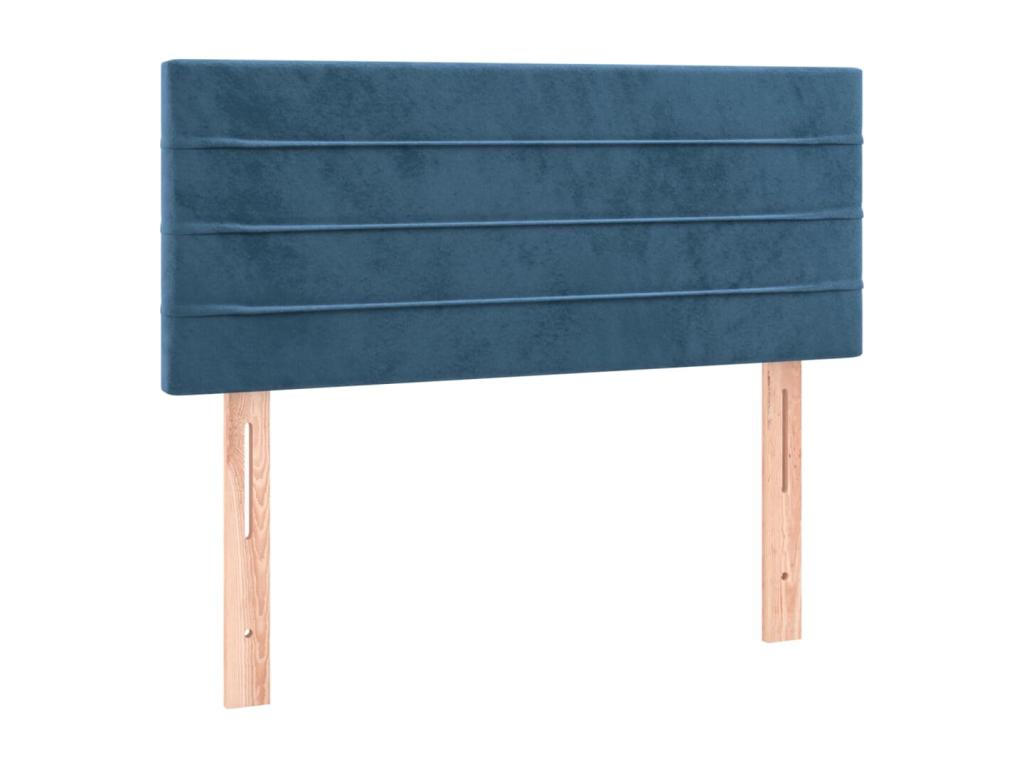 Dark Blue LED Headboard 100x5x78/88 cm Velvet 62431XJBF