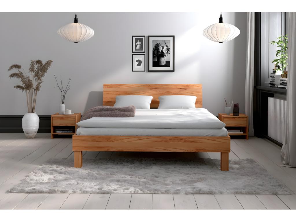 Homelumiere - 120x200 bed in natural oiled beech heartwood