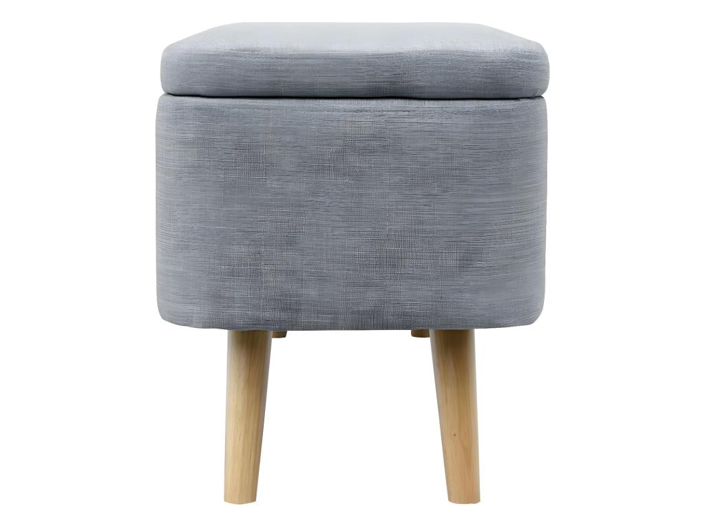 Bed End with Fabric Storage and Wooden Legs - L101cm