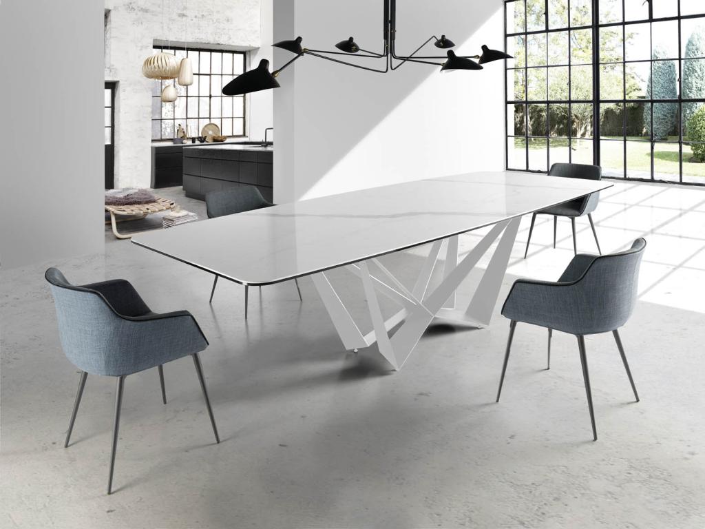 Homelumiere fabric chair with steel legs - Set of 2 - Homelumiere color 36