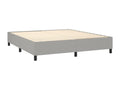 Upholstered bed base and mattress with LED lighting, light grey, 180x200 cm, fabric 16756IORT