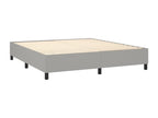 Upholstered bed base and mattress with LED lighting, light grey, 180x200 cm, fabric 16756IORT
