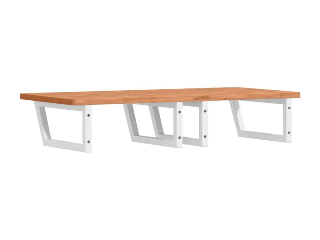 Wall-mounted washbasin shelf in steel and solid beech wood 77208MSBP