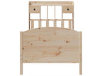 Bookshelf bed without mattress 90x190 cm solid pine wood 39410YAMQ