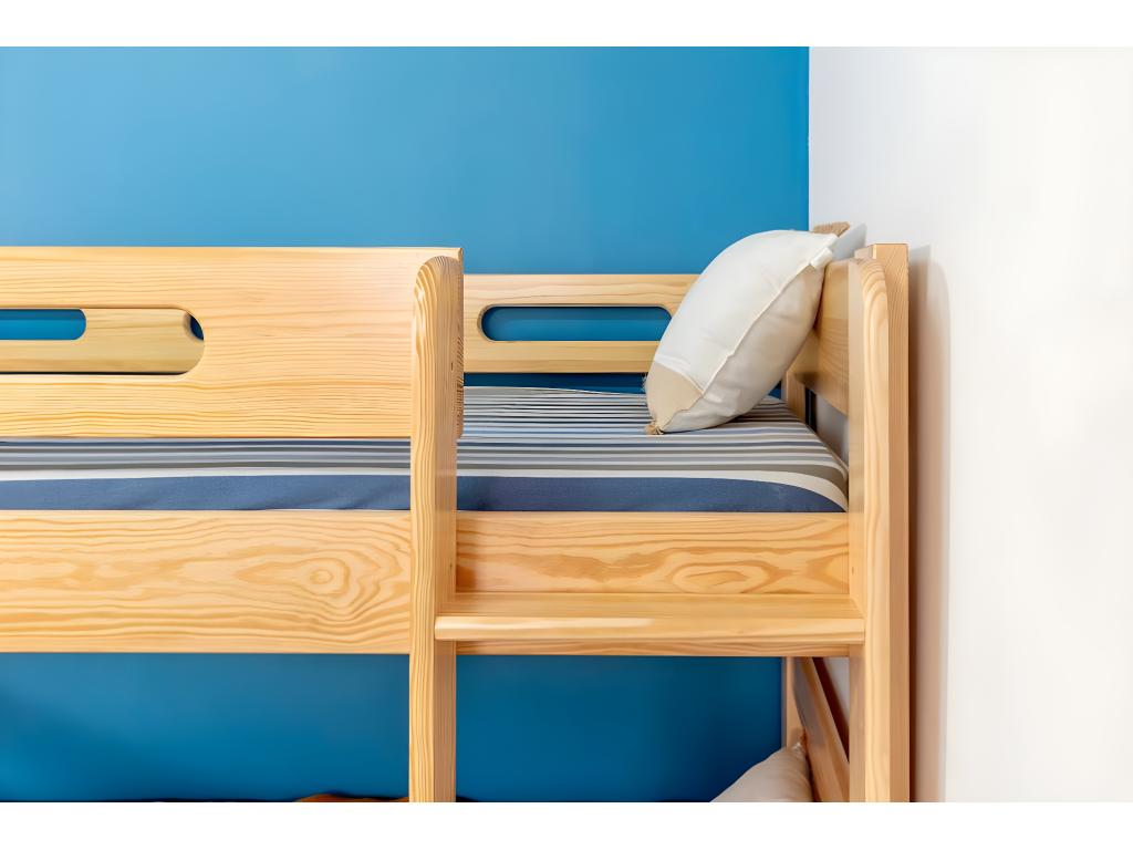 Homelumiere solid wood bunk bed with separable sides - clear varnish