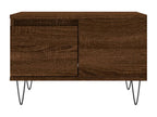 Coffee table, brown oak, 55x55x36.5 cm, engineered wood
