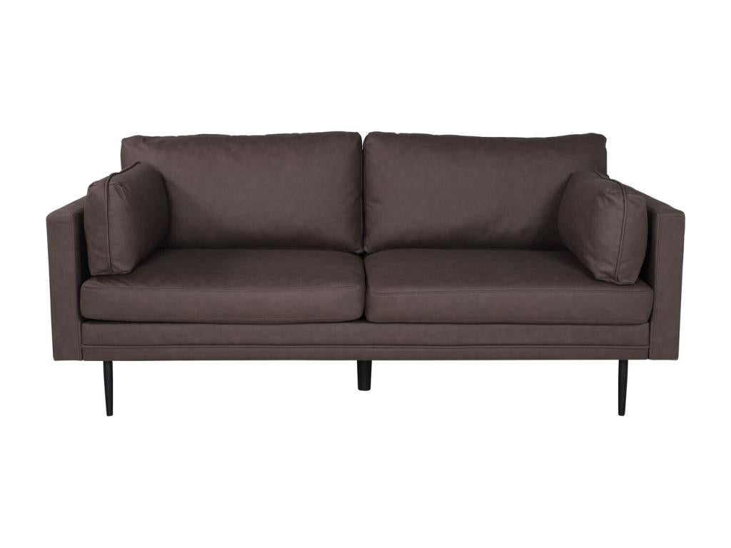 Homelumiere 3-seater sofa in brown faux leather.