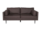 Homelumiere 3-seater sofa in brown faux leather.