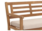 Homelumiere-N47 garden bench with cream-beige cushion