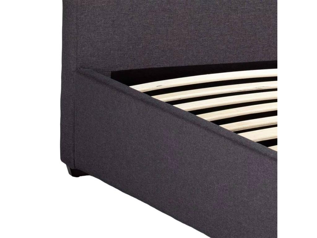 Lightweight 120x190cm single bed in fabric with slatted base from Homelumiere