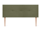 Delimoa Natural Linen Headboard with Buttons 145x105cm with Legs for 135/140cm Beds - Green 61144YWBN