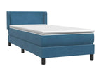 Homelumiere bed base and dark blue 90x210 cm velvet mattress
