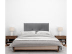Homelumiere Smooth Velvet Headboard with Buttons 105x50 Beds 105 - Ash Grey
