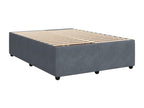 Delimoa bed base and mattress, Dark Grey, 160x200cm, Velvet, 81527ZLAD