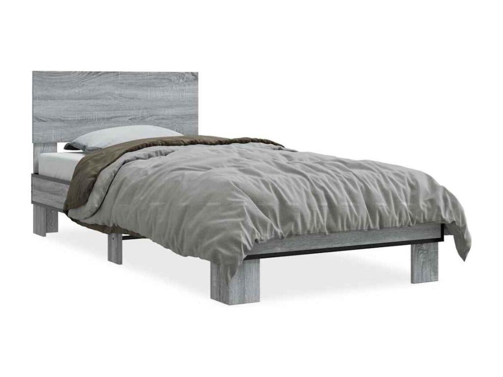 Homelumiere grey bed frame without mattress 100x200 cm